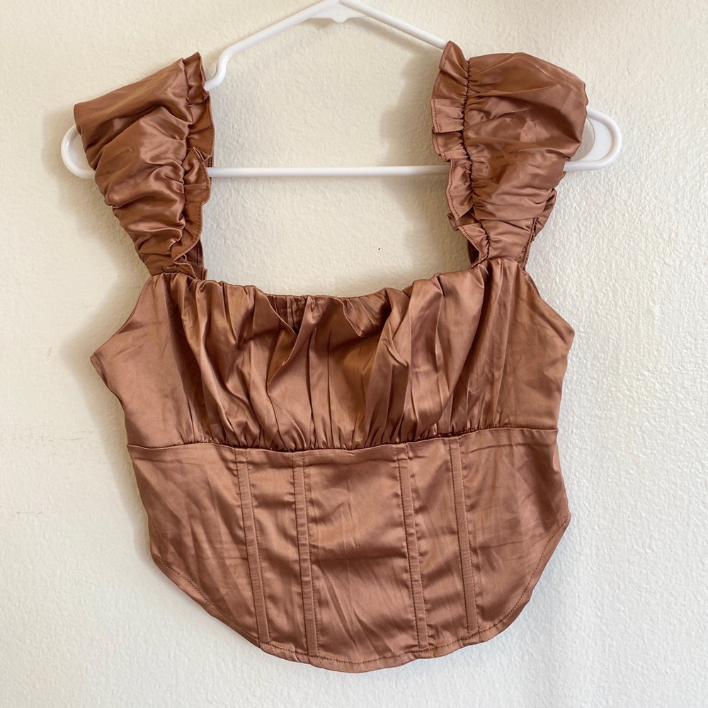Brown Corset Blouse